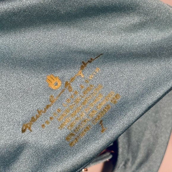 New! SPIRITUAL GANGSTER bikini twist top size large blue green - Picture 5 of 5